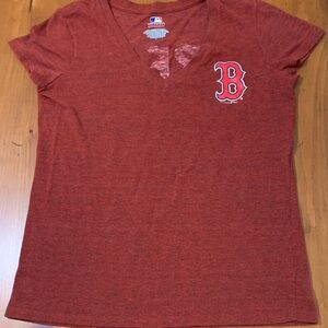 Old Navy Red Fitted Short Sleeve Boston Red Sox Tee